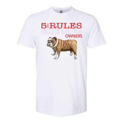 5 Rules For English Bulldog Owners Gift Softstyle CVC T-Shirt