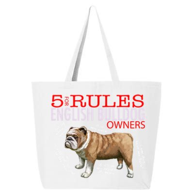 5 Rules For English Bulldog Owners Gift 25L Jumbo Tote