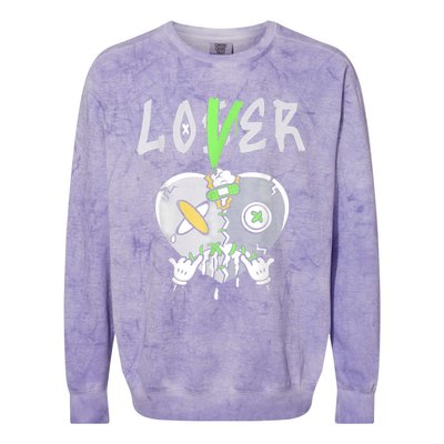 5 Retro Green Bean Loser Lover Heart Shoes 5s Green Bean Colorblast Crewneck Sweatshirt