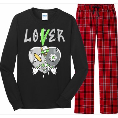 5 Retro Green Bean Loser Lover Heart Shoes 5s Green Bean Long Sleeve Pajama Set