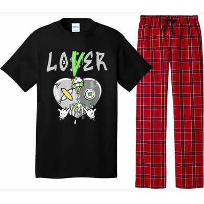 5 Retro Green Bean Loser Lover Heart Shoes 5s Green Bean Pajama Set