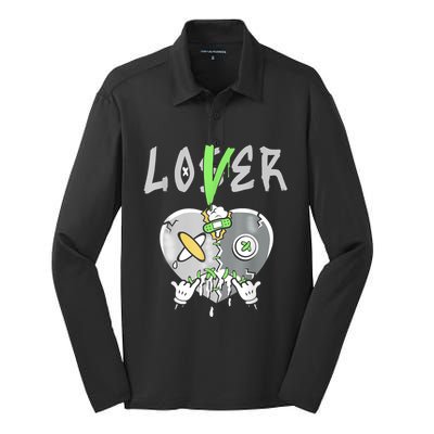 5 Retro Green Bean Loser Lover Heart Shoes 5s Green Bean Silk Touch Performance Long Sleeve Polo