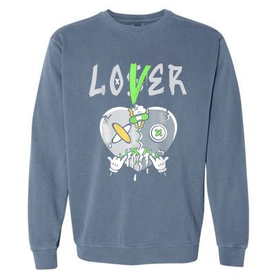 5 Retro Green Bean Loser Lover Heart Shoes 5s Green Bean Garment-Dyed Sweatshirt