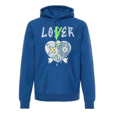 5 Retro Green Bean Loser Lover Heart Shoes 5s Green Bean Premium Hoodie