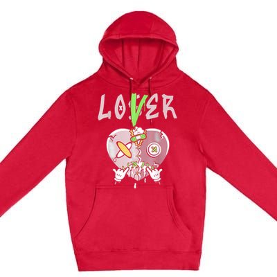 5 Retro Green Bean Loser Lover Heart Shoes 5s Green Bean Premium Pullover Hoodie