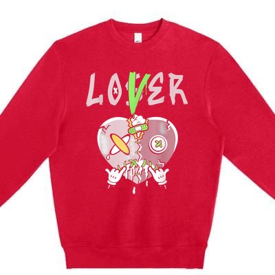 5 Retro Green Bean Loser Lover Heart Shoes 5s Green Bean Premium Crewneck Sweatshirt