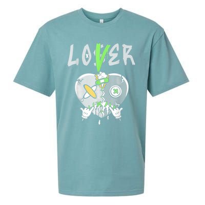 5 Retro Green Bean Loser Lover Heart Shoes 5s Green Bean Sueded Cloud Jersey T-Shirt