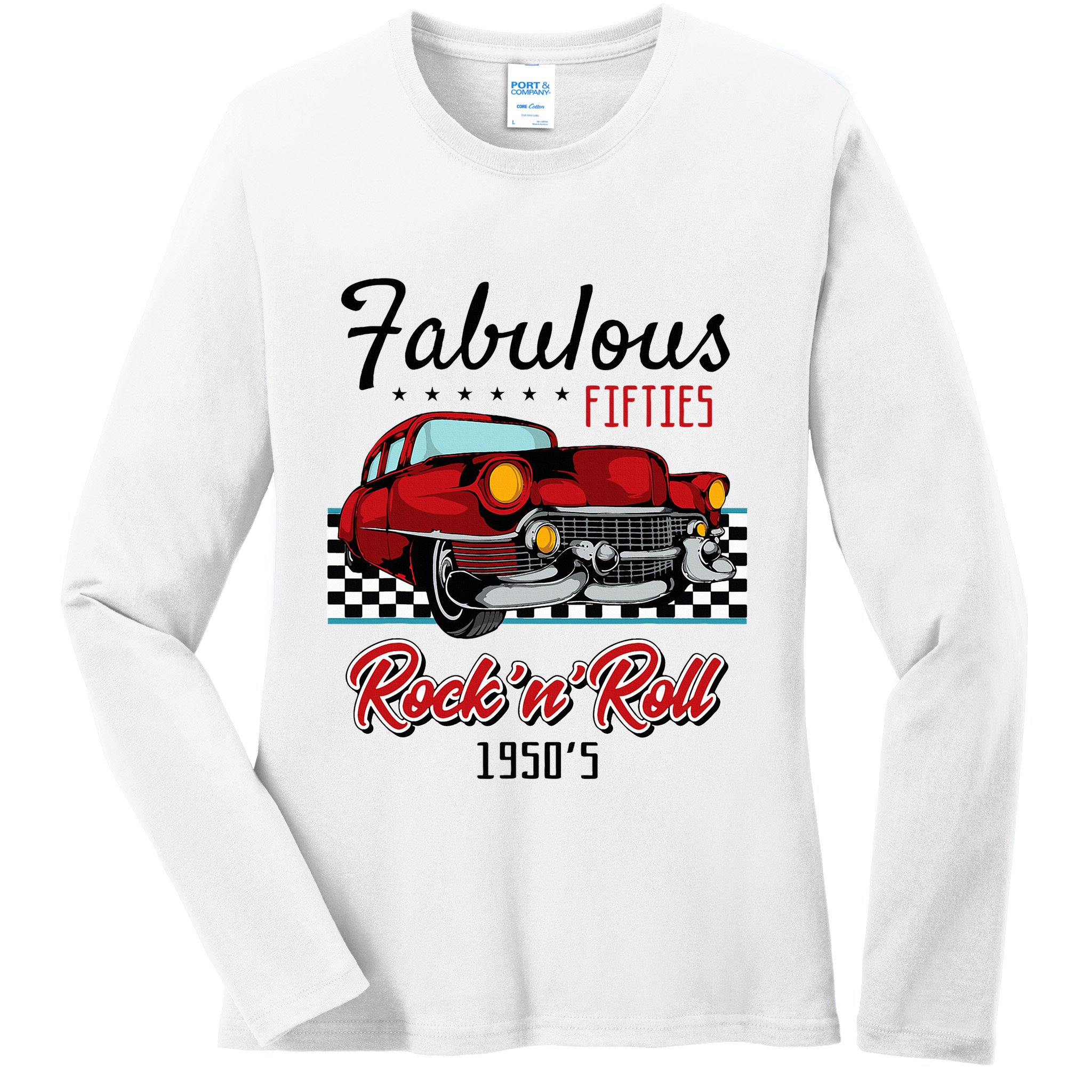 50s Rockabilly Vintage 1950s Clothing Ladies Long Sleeve Shirt