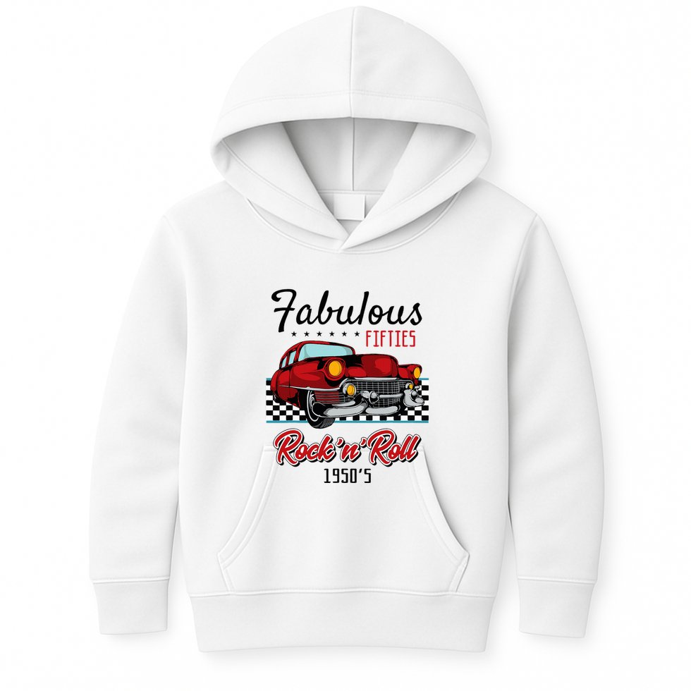 50s Rockabilly Vintage 1950s Clothing Kids Hoodie