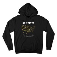 50 States Been There Done That Souvenir For Men For Women Hoodie