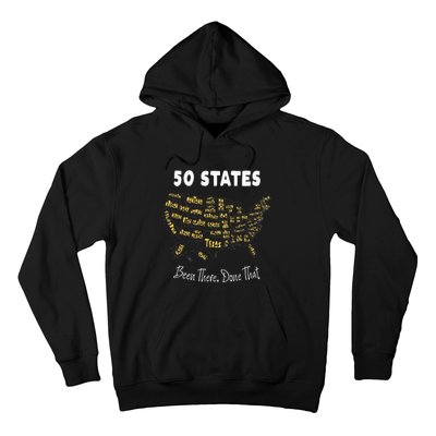 50 States Been There Done That Souvenir For Men For Women Hoodie