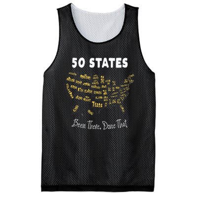 50 States Been There Done That Souvenir For Men For Women Mesh Reversible Basketball Jersey Tank