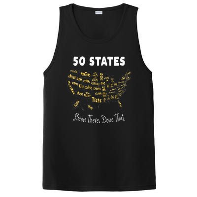 50 States Been There Done That Souvenir For Men For Women PosiCharge Competitor Tank