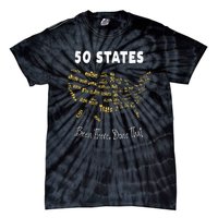 50 States Been There Done That Souvenir For Men For Women Tie-Dye T-Shirt