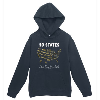 50 States Been There Done That Souvenir For Men For Women Urban Pullover Hoodie