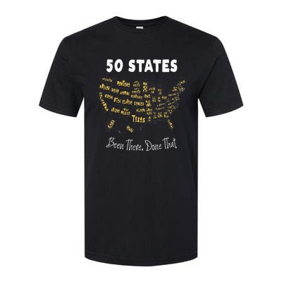 50 States Been There Done That Souvenir For Men For Women Softstyle CVC T-Shirt