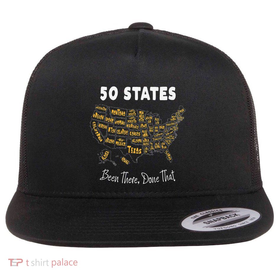 50 States Been There Done That Souvenir Flat Bill Trucker Hat