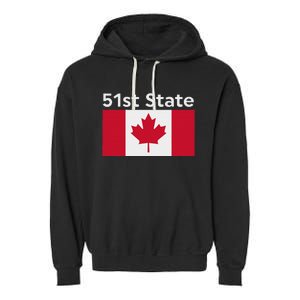 51st State Canada Funny Trump Garment-Dyed Fleece Hoodie