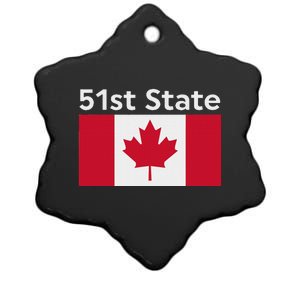 51st State Canada Funny Trump Ceramic Star Ornament