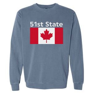 51st State Canada Funny Trump Garment-Dyed Sweatshirt