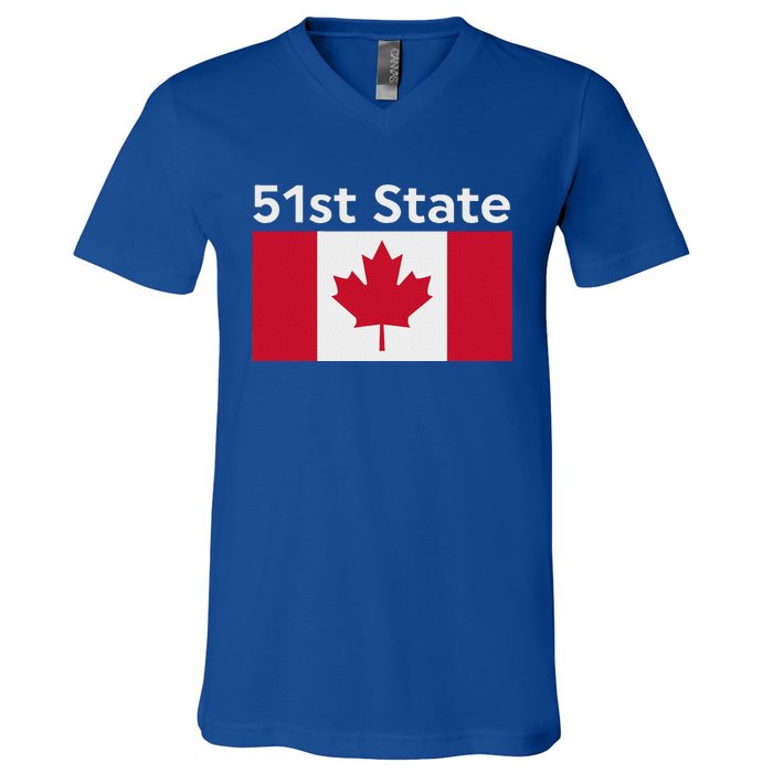 51st State Canada Funny Trump V-Neck T-Shirt