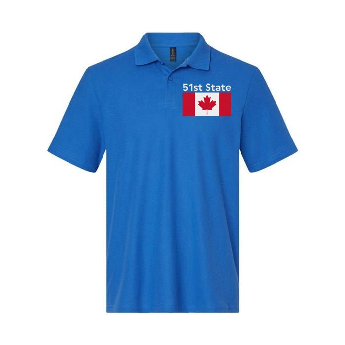 51st State Canada Funny Trump Softstyle Adult Sport Polo