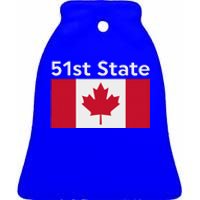 51st State Canada Funny Trump Ceramic Bell Ornament