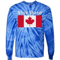 51st State Canada Funny Trump Tie-Dye Long Sleeve Shirt