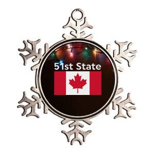 51st State Canada Funny Trump Metallic Star Ornament