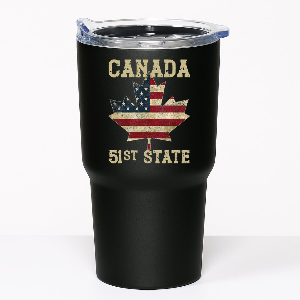 51st State Canada American Flag Canada 51st State Vintage Tumbler