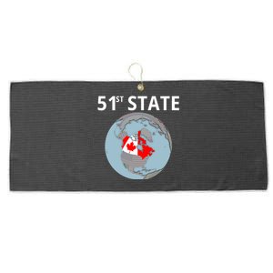 51st State Canada Funny Trump Comment Large Microfiber Waffle Golf Towel