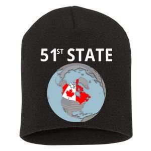 51st State Canada Funny Trump Comment Short Acrylic Beanie