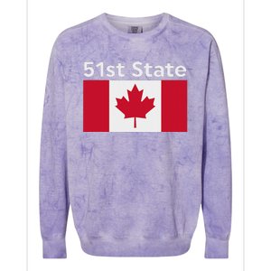 51st State Canada Funny Trump Colorblast Crewneck Sweatshirt