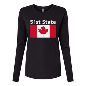 51st State Canada Funny Trump Womens Cotton Relaxed Long Sleeve T-Shirt