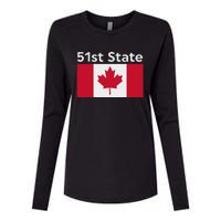 51st State Canada Funny Trump Womens Cotton Relaxed Long Sleeve T-Shirt