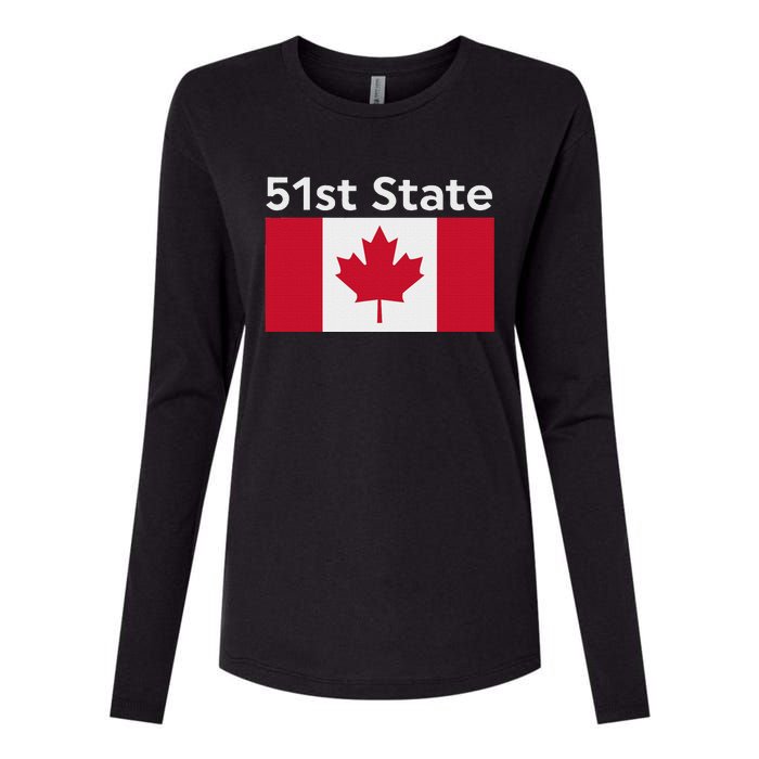 51st State Canada Funny Trump Womens Cotton Relaxed Long Sleeve T-Shirt