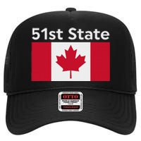 51st State Canada Funny Trump High Crown Mesh Back Trucker Hat