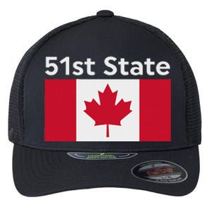 51st State Canada Funny Trump Flexfit Unipanel Trucker Cap