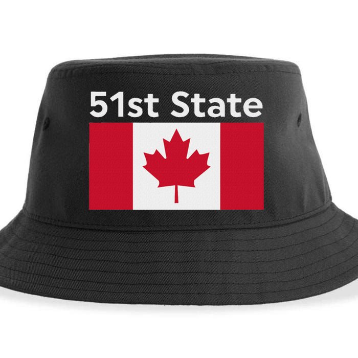 51st State Canada Funny Trump Sustainable Bucket Hat