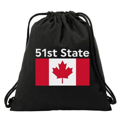 51st State Canada Funny Trump Drawstring Bag