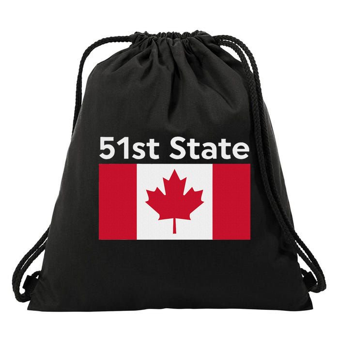 51st State Canada Funny Trump Drawstring Bag