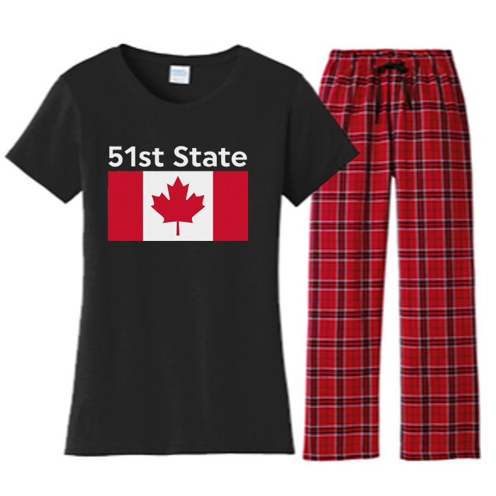 51st State Canada Funny Trump Women's Flannel Pajama Set