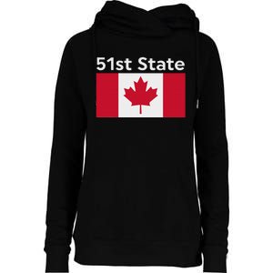 51st State Canada Funny Trump Womens Funnel Neck Pullover Hood