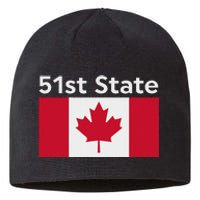 51st State Canada Funny Trump Sustainable Beanie