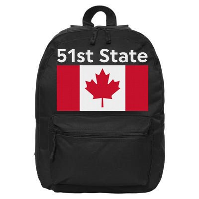 51st State Canada Funny Trump 16 in Basic Backpack