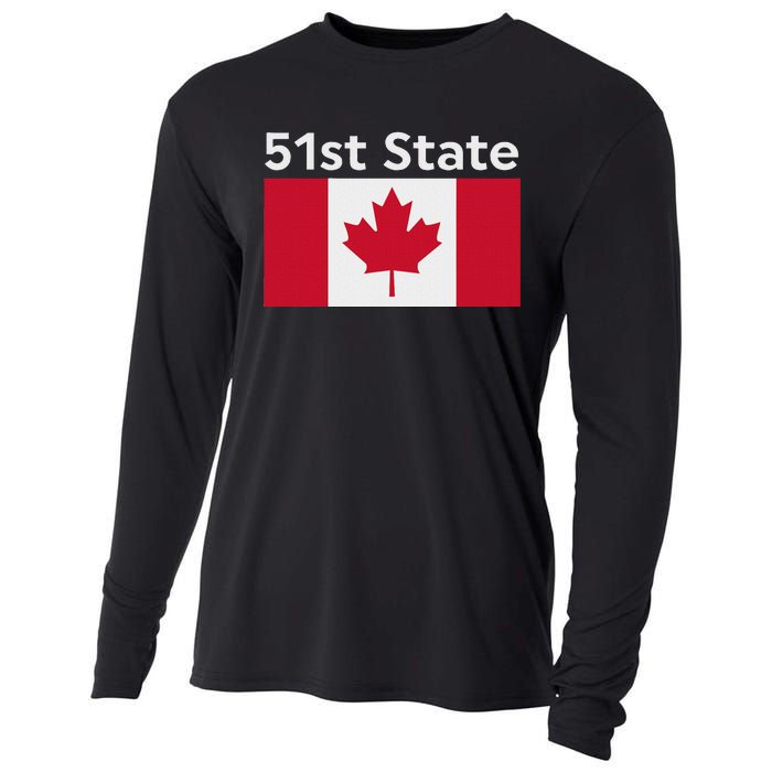 51st State Canada Funny Trump Cooling Performance Long Sleeve Crew