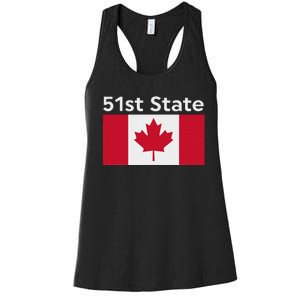 51st State Canada Funny Trump Women's Racerback Tank