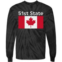 51st State Canada Funny Trump Tie-Dye Long Sleeve Shirt