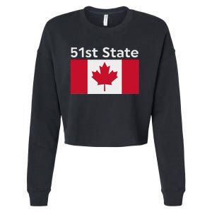 51st State Canada Funny Trump Cropped Pullover Crew