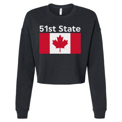 51st State Canada Funny Trump Cropped Pullover Crew